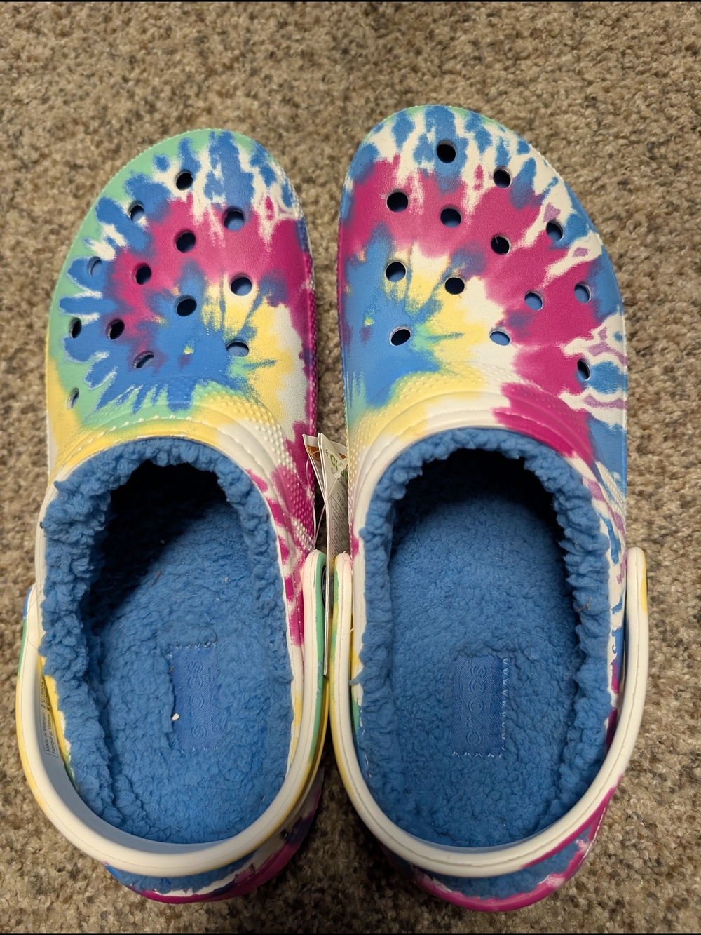 Crocs Tye Die Fleece Lined Clogs
